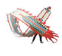 Ruban de danse du dragon Poi, For le Festival du Printemps, équipements de fitness et de divertissement for personnes âgées, jouets folkloriques, accessoires de rave(Multicoloured,10m/32.8ft)