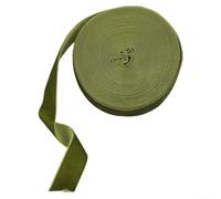 Ruban de décoration de Noël en velours floqué sur un seul côté, 1,5 cm ou 2,5 cm de large, pour emballage de cadeaux de vacances, invitations de mariage (2,5 cm, vert clair)