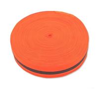 Ruban de délimitation pour ligne d'arrivée de piste avec bande de sécurité réfléchissante (orange) 100 m