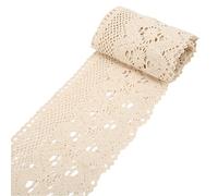 Ruban de dentelle, 10 mètres de coton crochet de dentelle de dentelle couture ruban d'enveloppe pour l'artisanat, décoration de mariage, scrapbooking (Beige)