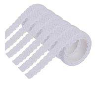 Ruban de Dentelle 6 Rouleaux Auto Adhésif Coton pour Bricolage, Artisanat, Décoration Intérieure - Cadeau 1,5 cm X 1,8 m Blanc