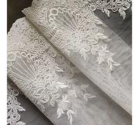 Ruban de dentelle, Bordure en dentelle polyester coton blanc 8,6 pouces de large 1 yard de long