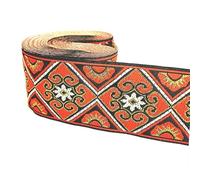 Ruban de dentelle brodé, 3 Yards, 50mm, garniture en, accessoires sac à vêtements, tissu(10)