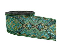 Ruban de dentelle brodé, 3 Yards, 50mm, garniture en, accessoires sac à vêtements, tissu(25)