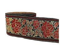 Ruban de dentelle brodé, 3 Yards, 50mm, garniture en, accessoires sac à vêtements, tissu(41)
