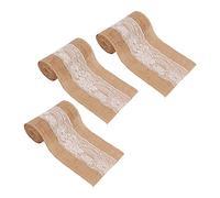 Ruban De Dentelle De Jute, Rouleau De Ruban De Toile De Jute De Dentelle, Ruban De Rouleaux De Toile De Jute De Jute, 3 Rouleaux De Ruban De Dentelle De Jute Décoration Simple Et élégante De Ruban De