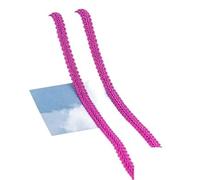 Ruban de dentelle, Dentelle 4 pièces 10 mètres 12 mm Ruban de bordure en dentelle Blanc Argenté Tressé Dentelle Bricolage Artisanat Couture Accessoires(Rose Red,5y)
