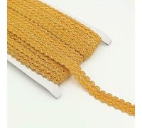 Ruban de dentelle doré et argenté en forme de S, 15 mm de large, 4,5 m, accessoire décoratif pour rideau, nappe, chapeau, orange