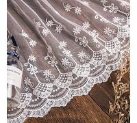Ruban de dentelle, ruban de dentelle décoratif, 1 yard de bordure en dentelle brodée vintage, bordure en dentelle décorative, bordure en dentelle, décoration de mariage, largeur 32 cm(B White,1 Yard)