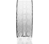 Ruban de dentelle Ruban décoratif blanc 25mm 15m pour mariage, baptême, anniversaire