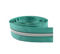 Ruban de fermeture éclair en nylon de 2 à 20 mètres pour couture, sac, kit de réparation de vêtements, DIY 5#,S-Argent,2 mètres