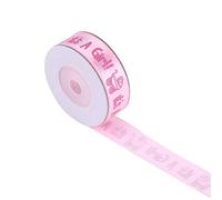Ruban De Fête De Bébé, C'est Un Garçon Ou C'est Une Fille, Ruban De Fête Prénatale Ruban De Satin Ruban De Polyester Rose Ruban Tissu Pour Fête Prénatale, Anniversaire, 10 Mètres (Rose)