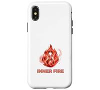 Ruban de feu intérieur pour sensibiliser la Force et la Motivation Coque pour iPhone X/XS