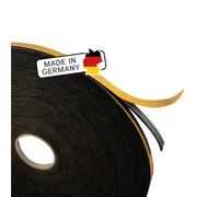 Ruban de feutre autocollant - Largeur : 5 mm - Épaisseur : 1,5 mm - Longueur : 20 m - Noir - Bande de feutre polyvalente - Idéal comme bande d'étanchéité pour fenêtres et portes