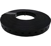 Ruban de fixation perforé - 19 mm x 10 m - Avec revêtement en plastique - Noir