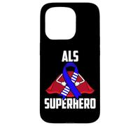 Ruban de Guerrier Super-héros de la sclérose latérale amyotrophique Coque pour iPhone 15 Pro