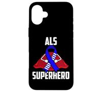 Ruban de Guerrier Super-héros de la sclérose latérale amyotrophique Coque pour iPhone 16 Plus