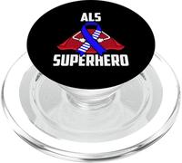 Ruban de Guerrier Super-héros de la sclérose latérale amyotrophique PopSockets PopGrip pour MagSafe