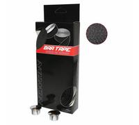 Ruban de guidon silicone noir avec bouchons