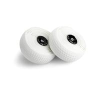 Ruban de Guidon de vélo 2 Rouleaux - Capot de Protection élargi et allongé for vélos de Route - Poignées en Silicone antidérapantes, Absorption des Chocs, Durable et réutilisable(Mesh White)
