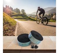 Ruban de guidon de vélo coloré dégradé en métal pour vélo de route, imperméable et absorbant les chocs (vert)