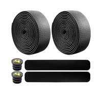 Ruban de Guidon de Vélo Guidoline Velo Route Bande de Guidon de Cycling Grip Tape Antidérapant Absorbant les Chocs avec Bouchons d'Extrémité pour la Plupart des Bicyclettes, 200 x 3 cm, 1 Paire