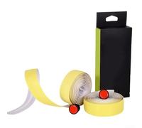Ruban de guidon de vélo PU + EVA, texture 3D, antidérapant, léger et absorbant les chocs, pour les modèles de vélo de route et tout-terrain (jaune et blanc)