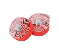 Ruban de Guidon de Vélo, Ruban de Guidon de Vélo avec Autocollant, 1 Paire de Ruban de Guidon de Vélo en Cuir PU Imperméable et Antidérapant pour Vélos de Route et Vélos (Rouge)