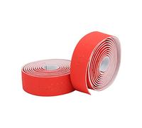 Ruban de Guidon de Vélo, Ruban de Guidon de Vélo avec Autocollant, 1 Paire de Ruban de Guidon de Vélo en Cuir PU Imperméable et Antidérapant pour Vélos de Route et Vélos (Rouge)