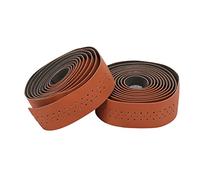 Ruban de Guidon de Vélo, Ruban de Guidon de Vélo avec Autocollant, 1 Paire de Ruban de Guidon de Vélo en Cuir PU Imperméable et Antidérapant pour Vélos de Route et Vélos (Brown)