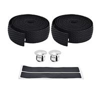 Ruban de guidon respirant la conception de ruches d'absorption de choc flexible pour les vélos de course (Noir)