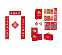 Ruban de jacuda élégant avec sceau d'or en soie calendrier calendrier chinois nouvel an 2025 autocollants muraux décoration de la prospérité et du bonheur