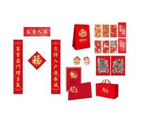 Ruban de jacuda élégant avec sceau d'or en soie calendrier calendrier chinois nouvel an 2025 autocollants muraux décoration de la prospérité et du bonheur