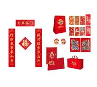 Ruban de jacuda élégant avec sceau d'or en soie calendrier calendrier chinois nouvel an 2025 autocollants muraux décoration de la prospérité et du bonheur