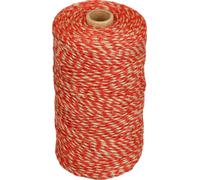 Ruban de jute Cordon de jute Rouge Nature Ø2,5mm 200m Cordon décoratif résistant à la déchirure robuste DIY
