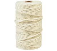 Ruban de jute Cordon de jute Ruban décoratif Crème Blanc Ø4mm 100m Emballage cadeau DIY Décoration robuste