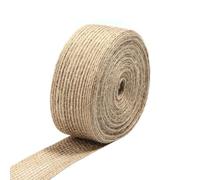 Ruban de jute et de toile de jute vintage uni en lin, de 1 à 10 m, pour mariages, fêtes, décorations de Noël, bouquets et emballages DIY - Largeur : 2,5 cm, longueur : 5 m