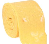 Ruban de laine jaune avec plumes blanches Tissu de décoration en feutre de laine 15cm 5m pour les décorations d'été et les travaux manuels