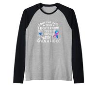 Ruban de Lutte Contre Le Cancer de la thyroïde Bleu Rose Sarcelle Manche Raglan