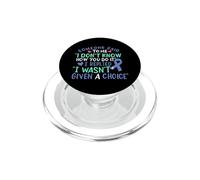 Ruban de Lutte Contre Le Cancer de l'essophage Bleu PopSockets PopGrip pour MagSafe