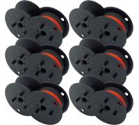 Ruban De Machine À Écrire, Ruban Gr24 Remplacement De Ruban Universel À Double Bobine Pour Calculatrice Gr24 Compatible Nukote Br80c (Noir/Rouge, 6 Pièces)[Z1077]