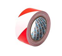 Ruban de marquage au sol en PVC | Ruban de marquage de sécurité en vinyle de qualité supérieure | Pour entrepôts, industries, magasins | Rouleau simple de 50 mm x 33 m (rouge/blanc)