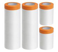 Ruban de Masquage, 4 Rouleaux Bache de Protection Peintur pour Peinture/Meuble/Sol, Ruban Adhésif Film de Masquage a 3 Tailles-270/240/55cm, Ruban de Adhésifs Masquage Peinture Étanche/Anti-poussière