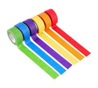 Ruban de masquage, 6 rouleaux de couleurs différentes - 1 pouce x 13 mètres (2,4 cm x 12 m)