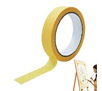 Ruban de masquage automobile - Ruban adhésif jaune résistant à la chaleur, rouleau de papier pour masquer les carrosseries, pour la peinture de camions, caravanes, SUV et projets de bricolage