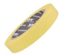 APP Standard 60°C - Ruban de masquage pour peinture 18 mm | Ruban masquage pour peinture, vernis, et rénovation | Résistant aux températures allant jusqu'à 60°C | Jaune | 45 m x 18 mm