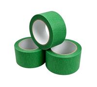 Ruban de Masquage pour Peinture - Lot de 3 rouleaux adhésifs pour loisirs créatifs | Ruban de masquage vert pour peintre 2,3 cm x 30 m,Pour Voitures, , Maisons, Ateliers, Garages, Écoles, Salles De Cl
