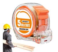Ruban de mesure - Règle à ruban compacte, métrique et en pouces, règle transparente et précise de 16,4 pieds pour les ingénieurs menuisiers, les chantiers de construction, l'amélioration de l'habitat,