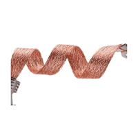 Ruban de Mise à la Terre tressé Câble de Mise à la Terre en cuivre enveloppé d'aluminium, Fil de Terre tressé, Bande carrée 2.5/4/6(6 Square,200mm,10Pcs)