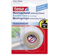 Ruban de montage tesa® Powerbond tesa 55743-00001-02 transparent (L x l) 1.5 m x 19 mm caoutchouc 1